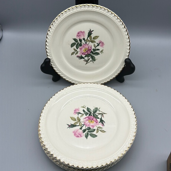 The Marker Pottery Co Other - Floral Patterned Cream Plates
